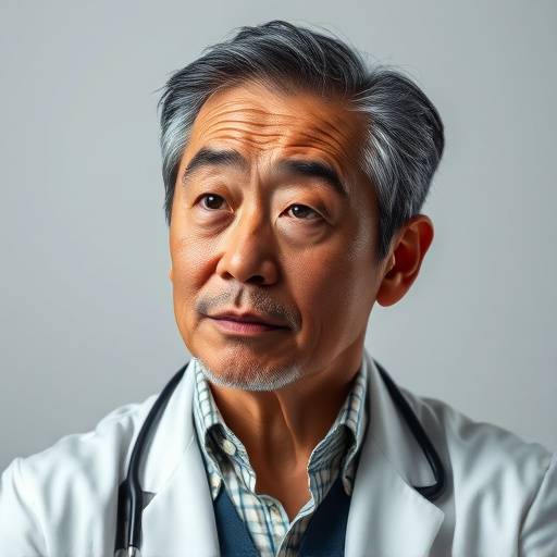 Retrato de ator interpretando o Dr. Kenji Tanaka.
